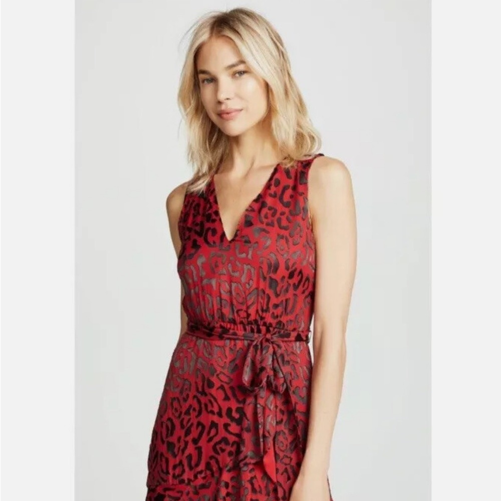 Alice and Olivia Red and Black Dress